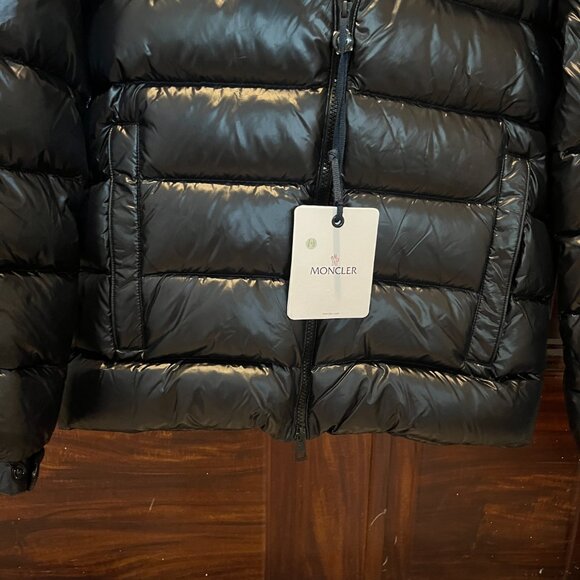 Moncler Black Zipper Men's Hooded Down Jacket - Picture 4 of 8
